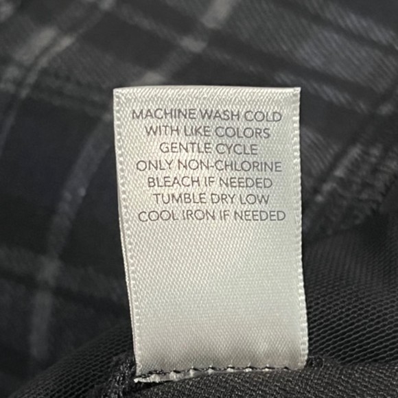 Signature Slimming by Christopher & Banks Black Gray Plaid Stretch Pants Size XL - Picture 7 of 10